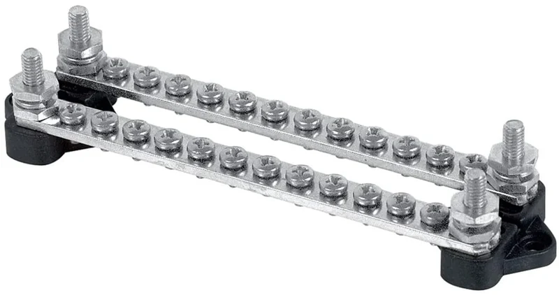 BEP Bus Bar Single 12x 4mm Screw Terminal 2x 6mm I