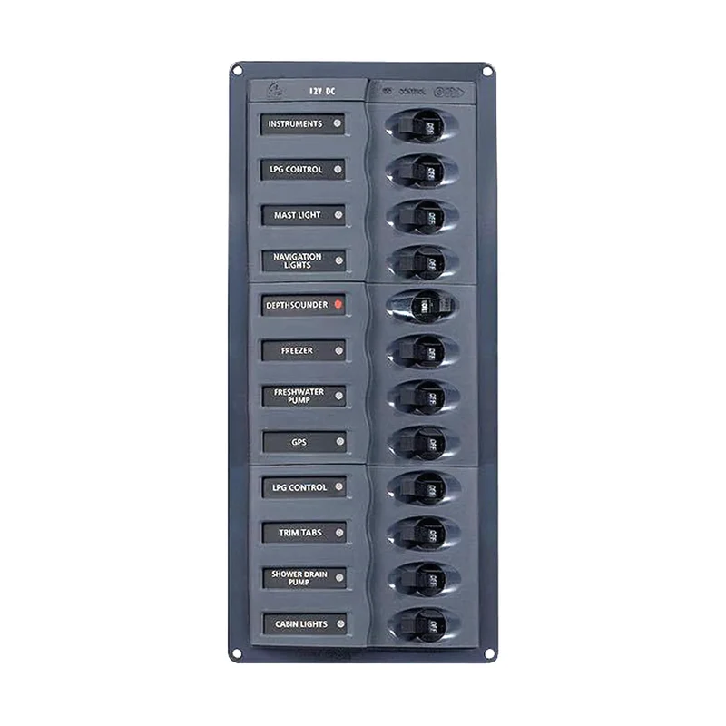BEP Circuit Breaker Panel DC 12V 12x Single Pole 3