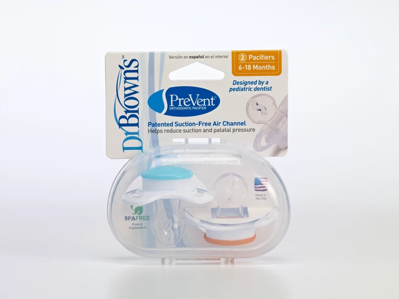 Dr. Brown's PreVent Handle-Free Pacifier, 6-18 Months, 2-Pack