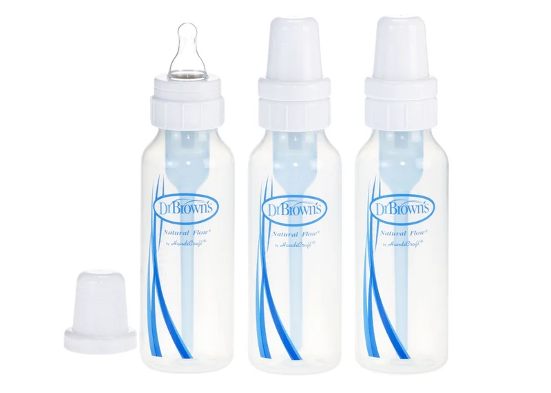 Dr. Brown's 8 oz. Standard Neck Baby Bottle, 3-Pack