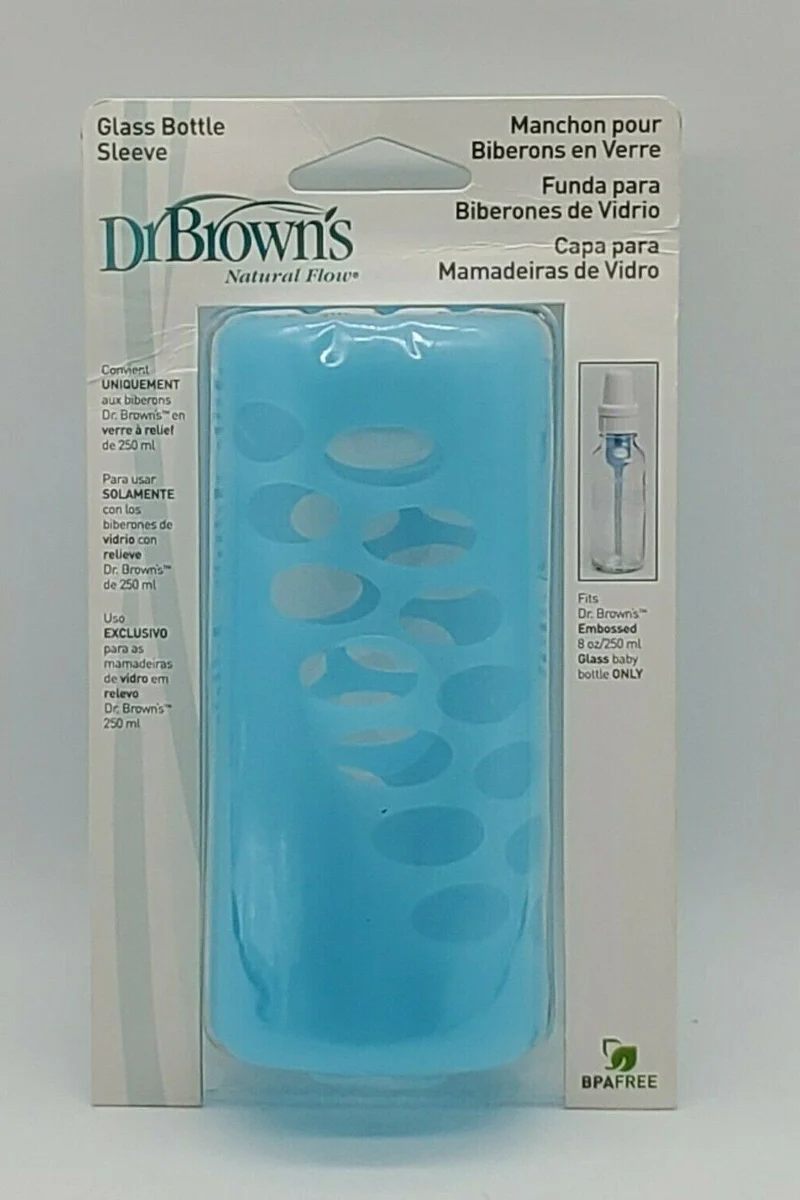 Dr. Brown's Glass Bottle Sleeve, 8 oz Blue