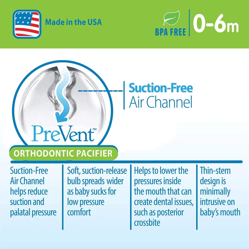Dr. Brown's PreVent Butterfly Pacifier, 0-6 Months, 2-Pack