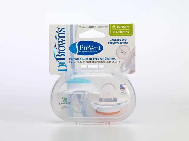 Dr. Brown's PreVent Handle-Free Pacifier, 0-6 Months, 2-Pack