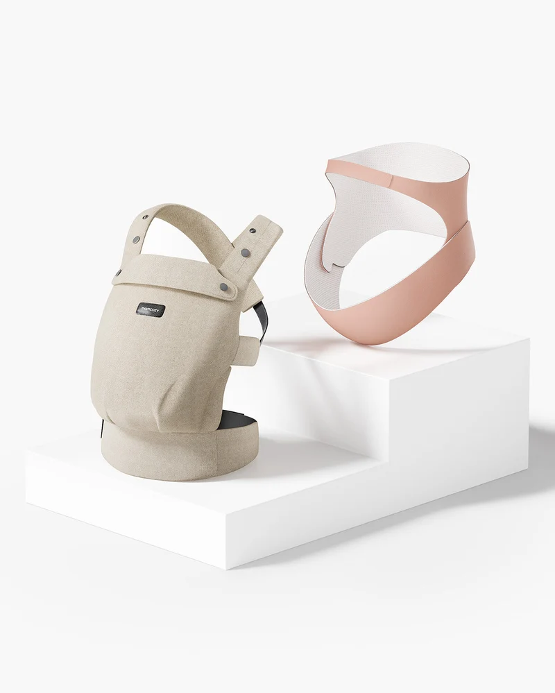 Comfort Bundle: PureHug Baby Carrier Khaki Color and Ergonest Belly Band