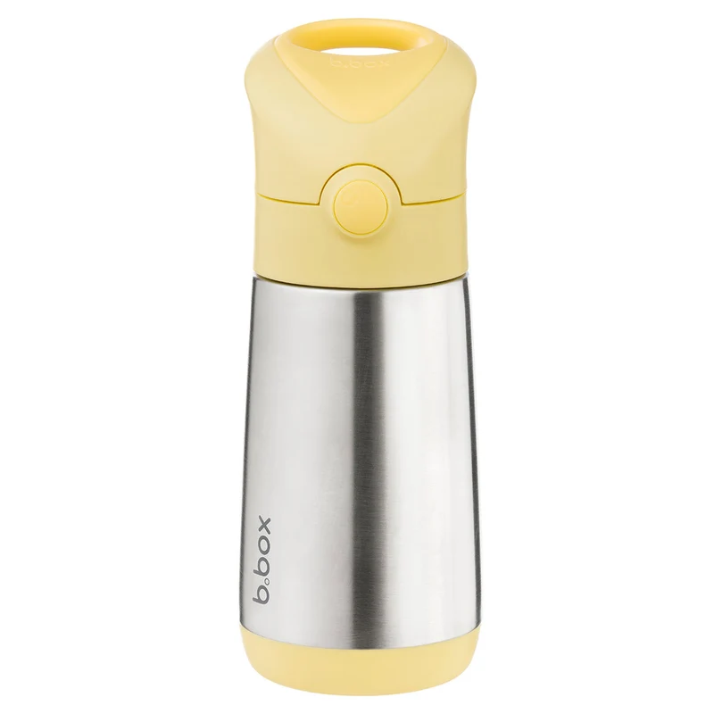 b.box Isolerad Sugrörsflaska 350ml, Gul