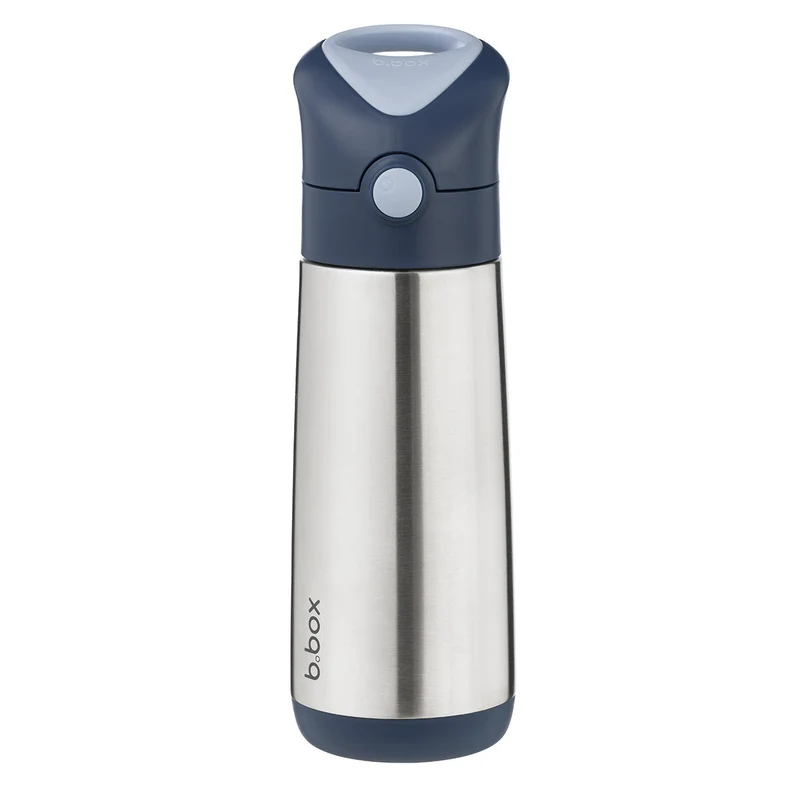 b.box Isolerad Sugrörsflaska 500ml, Blå