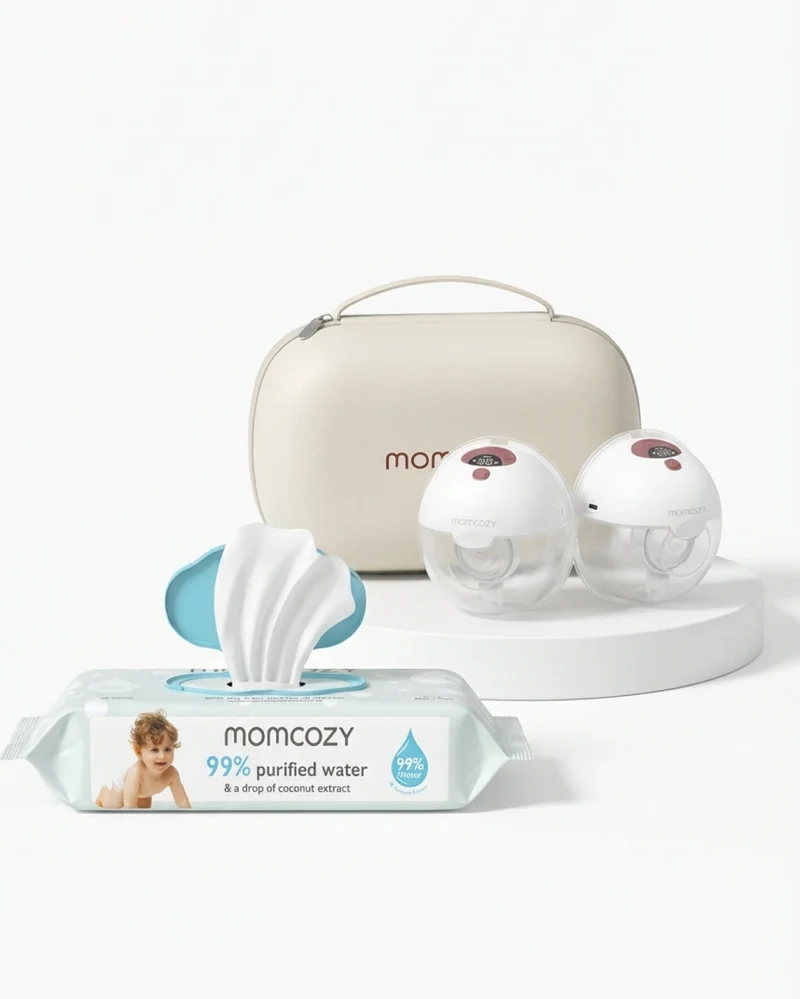 M5 Smart Wearable Breast Pump & 99% Water Wipes Set