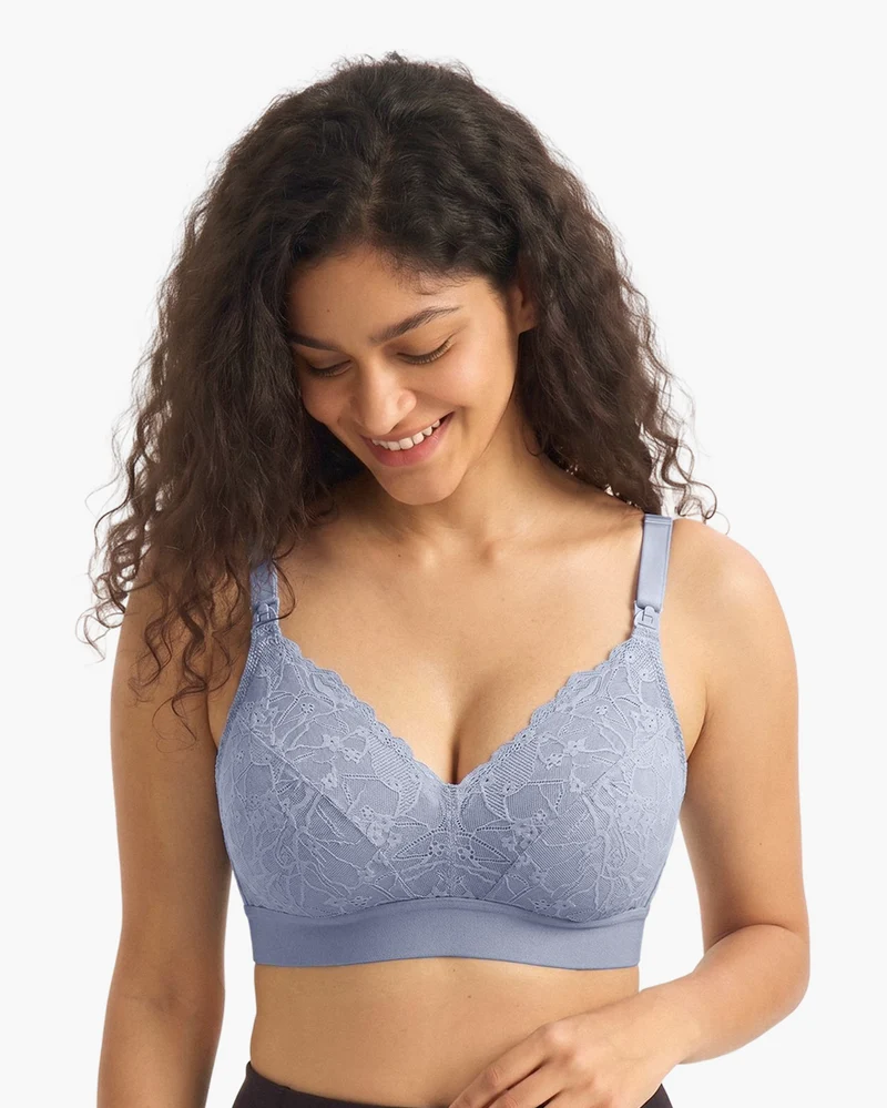 Upgraded Soft Lace Nursing Bra V Neck