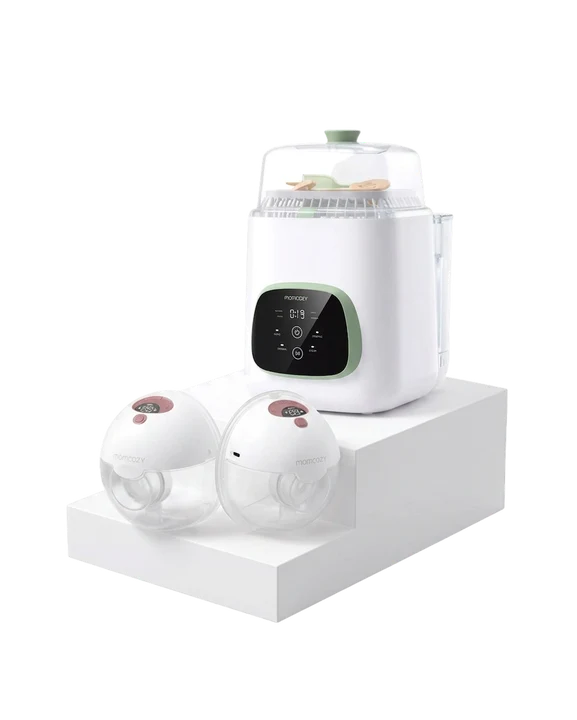 M5 Smart Wearable Breast Pump & KleanPal Pro Baby Bottle Washer and Sterilizer Bundle