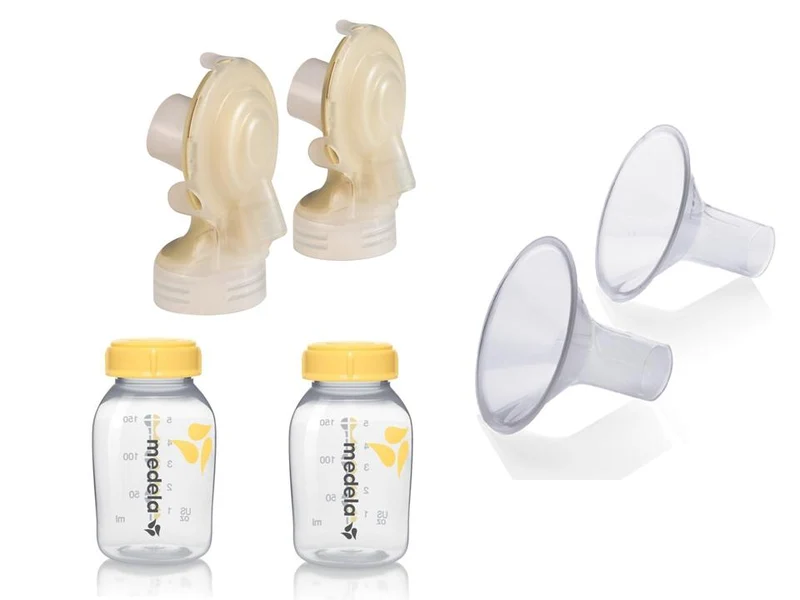 Medela Freestyle Deluxe Breast Pump Kit: Breastshields, Connectors, Bottles