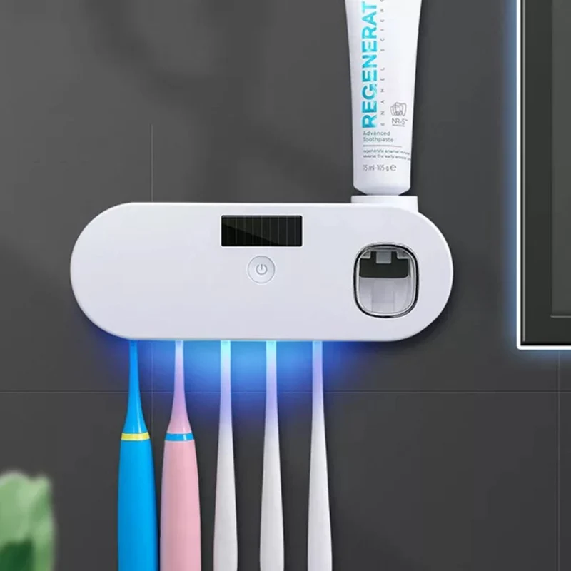 UV tandborstsanerare med tandkrämspressare