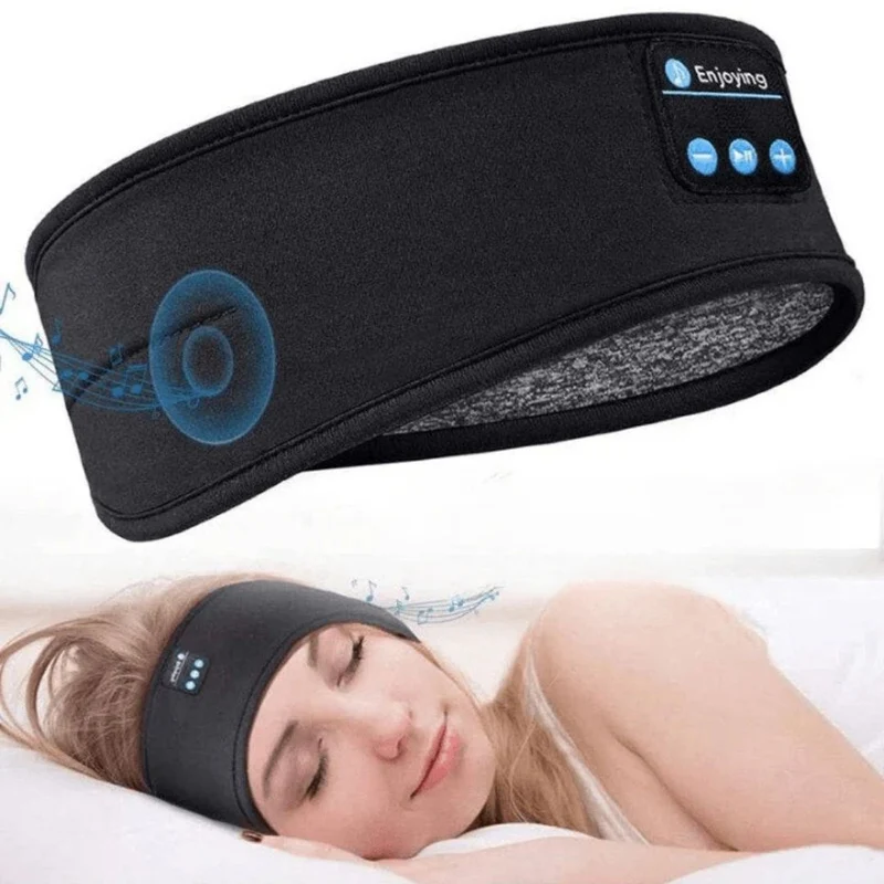 Bluetooth pannband med hörlurar – mjukt & trådlöst