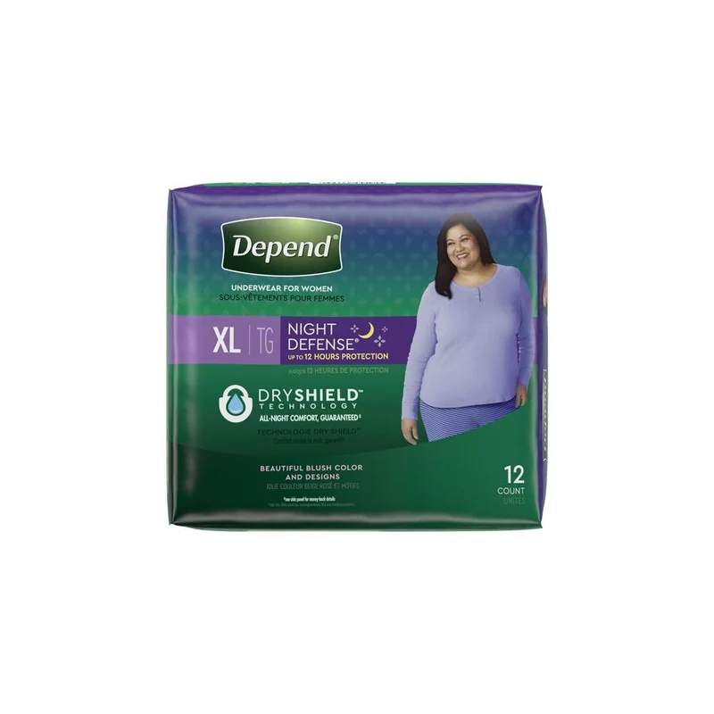 Depend® Women's Night Defense® Heavy Absorbency Incontinence Underwear X-Large 12 Pack