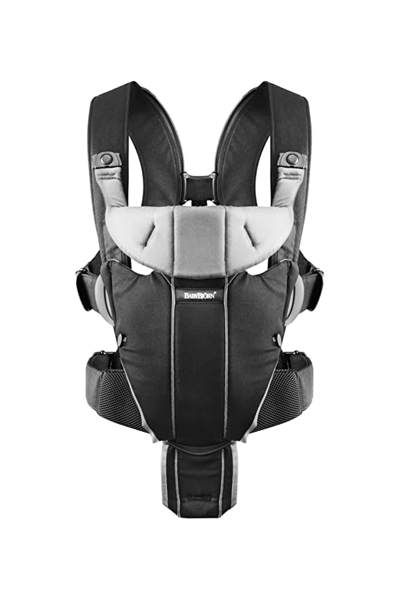 BabyBjorn Baby Carrier Miracle - Black/Silver, Cotton Mix