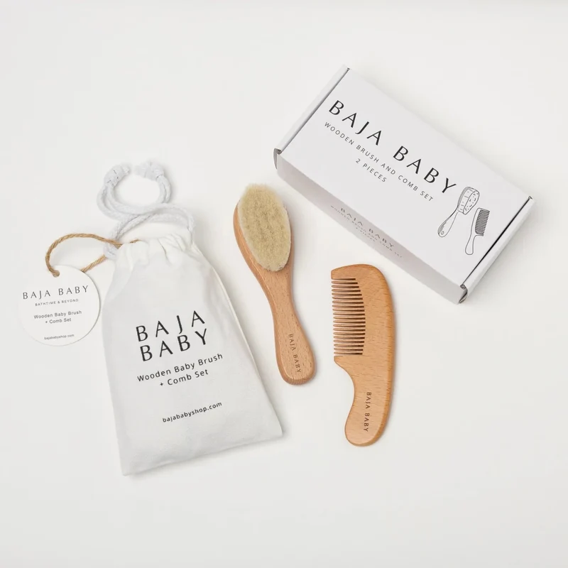 BAJA BABY Wooden Brush & Comb Set