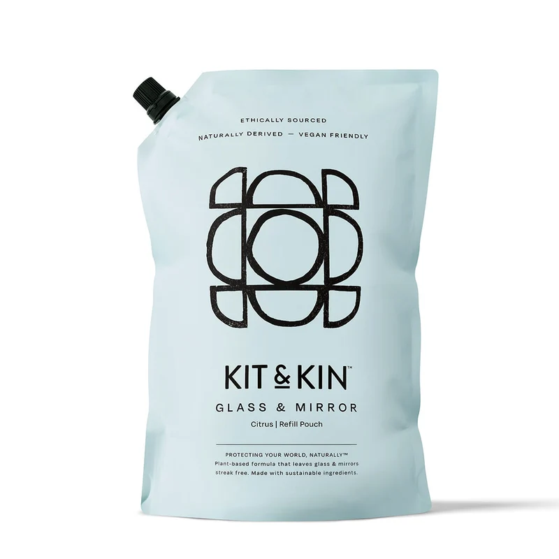 Kit & Kin Glas- och Spegelrengöring Grapefrukt, Refill 1 liter