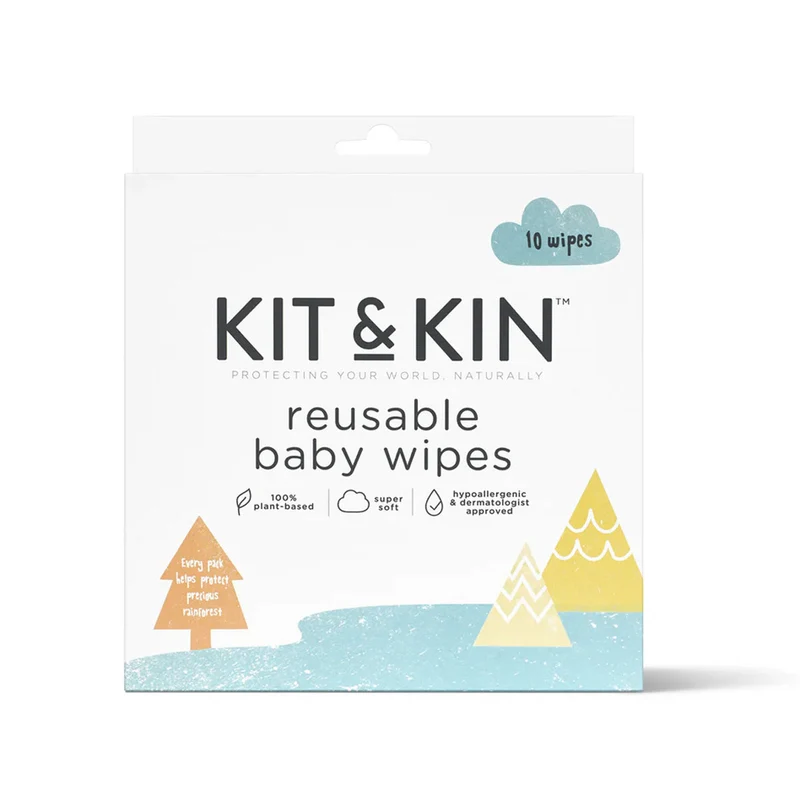 Kit & Kin Återanvändbara babyservetter, 10 st