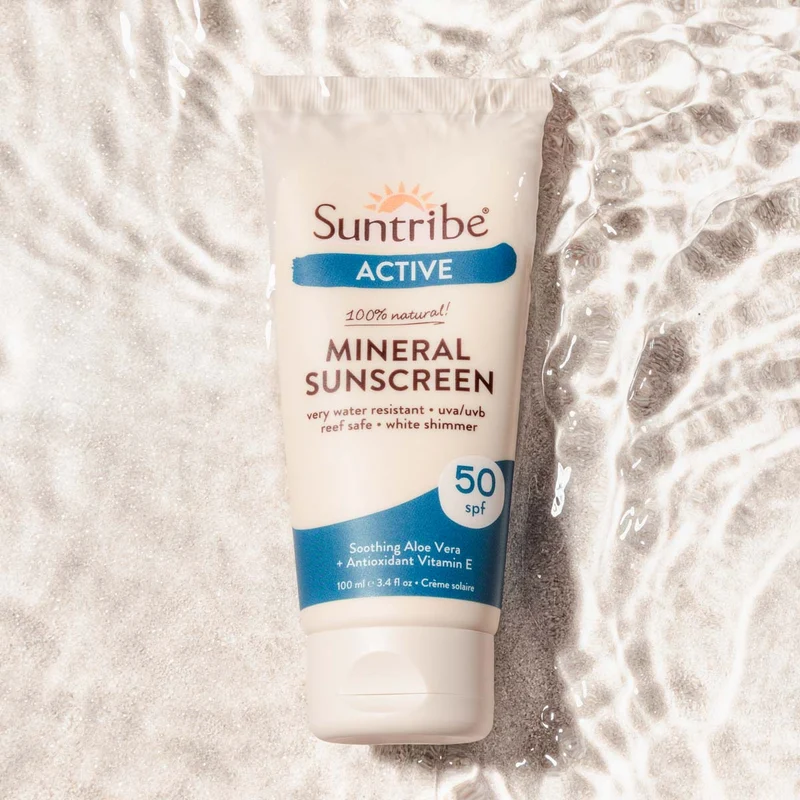 Suntribe Ekologisk Mineralbaserad Solkräm Aktiv SPF 50 (100 ml)