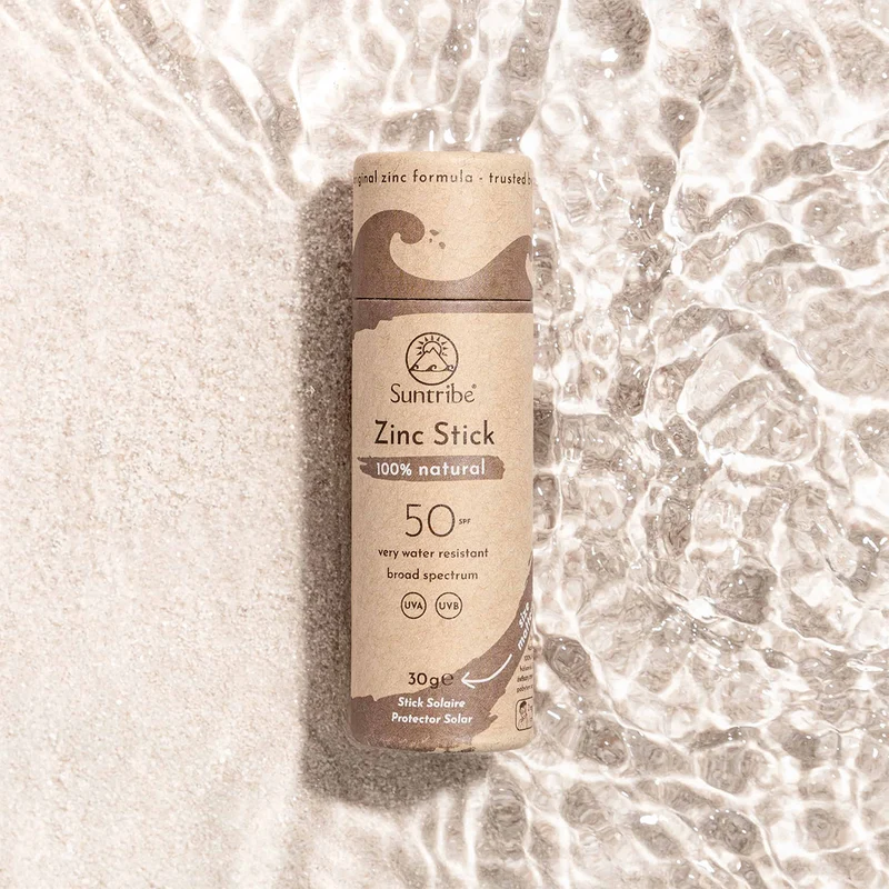 Suntribe Ekologisk Mineralbaserad Zinkstift SPF 50 (30 g), Cocoa Tint