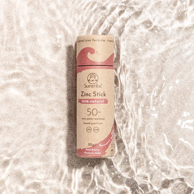Suntribe Ekologisk Mineralbaserad Zinkstift SPF 50 (30 g), Röd
