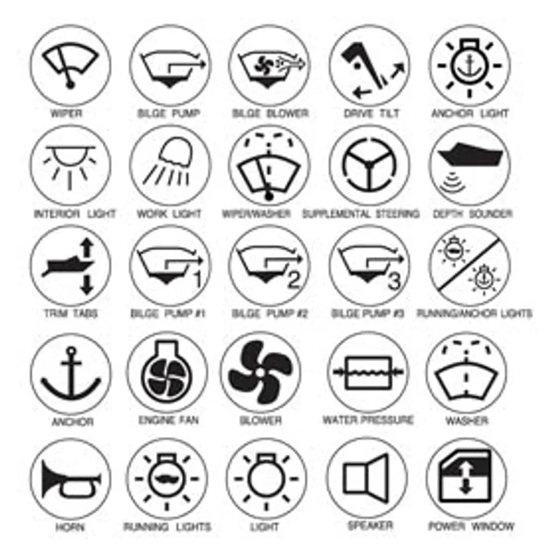 BEP Label Pack For Micro Series Switch Panels - Sy