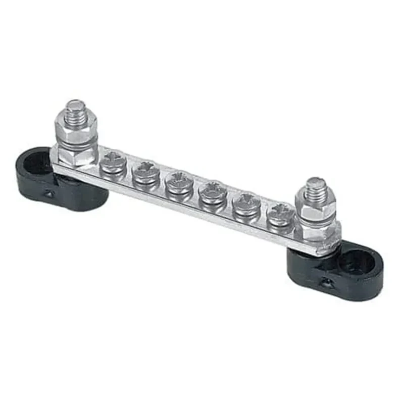 BEP Bus Bar Single 6x 4mm Screw Terminal 2x 6mm In