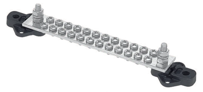 BEP Bus Bar Single 24x 4mm Screw Terminal 2x 6mm I