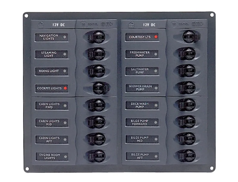 BEP Circuit Breaker Panel DC 12V 16x Single Pole 4