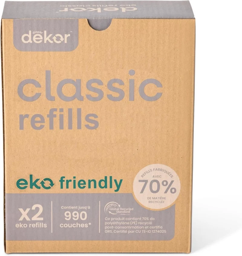 Diaper Dekor Eko Classic Diaper Pail Refill- 2 pack