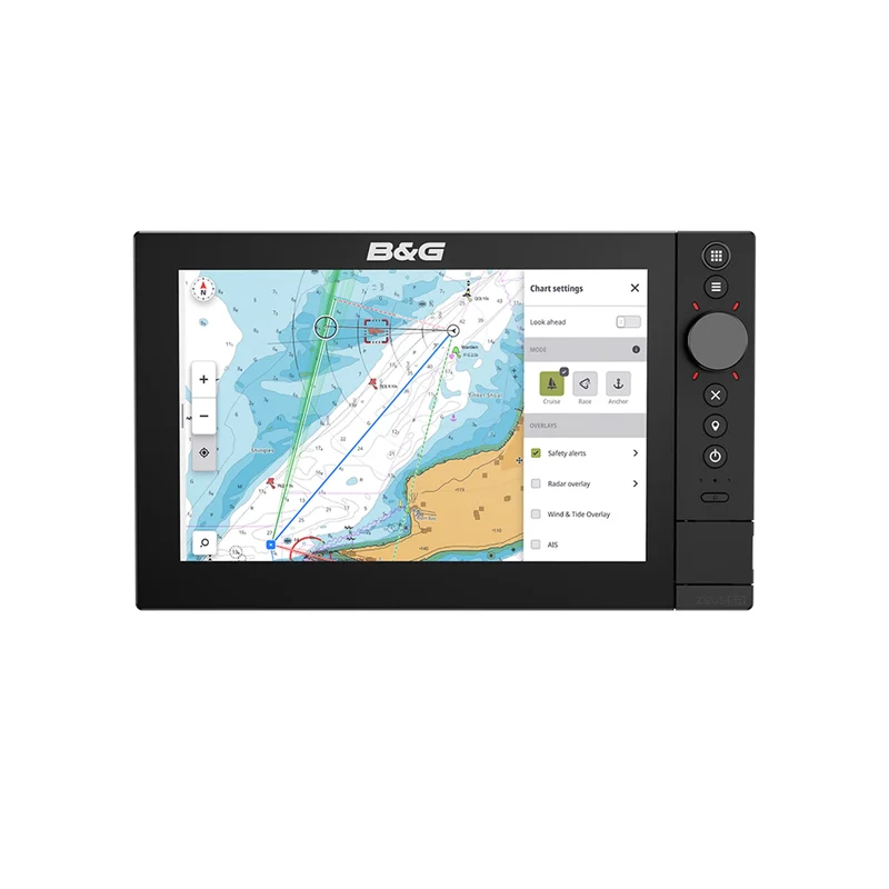 Zeus SR-10 MFD, World basemap. 10-inch SolarMAX™ high-definition display