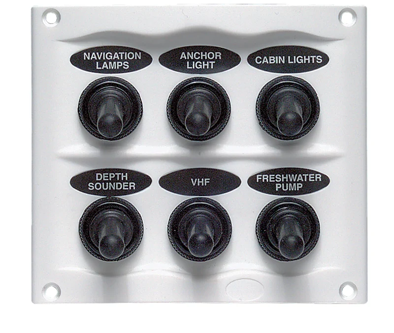 BEP Switch Panel DC Waterproof 6xOn/Off White