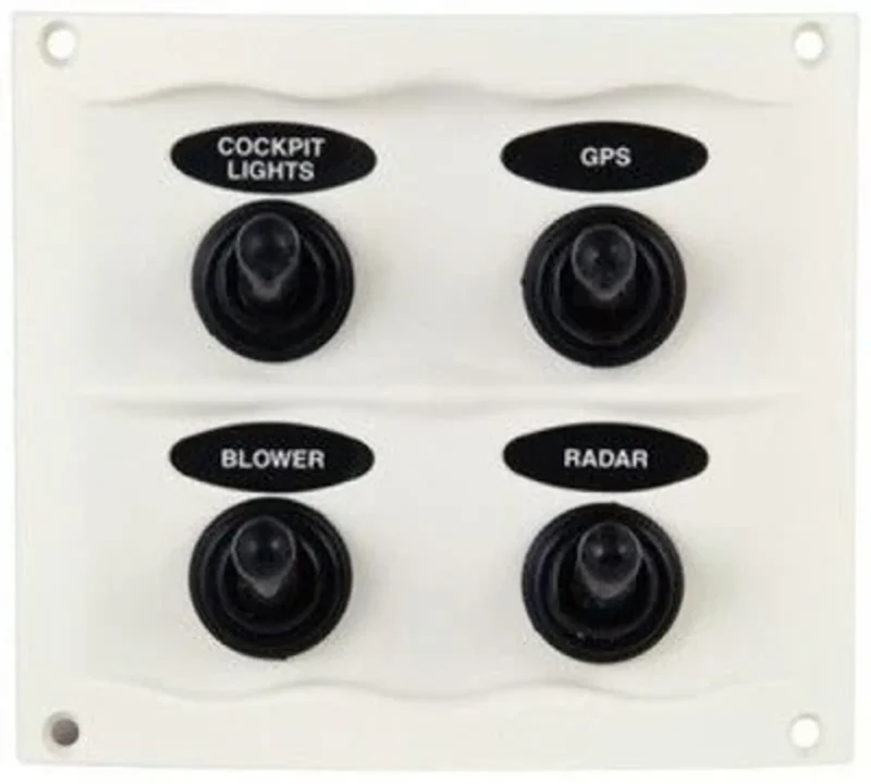 BEP Switch Panel DC Waterproof 4xOn/Off White
