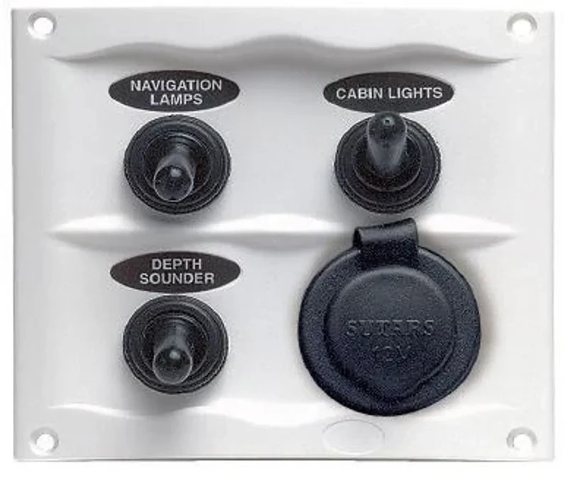 BEP Switch Panel DC Waterproof 3xOn/Off 1xPower Re