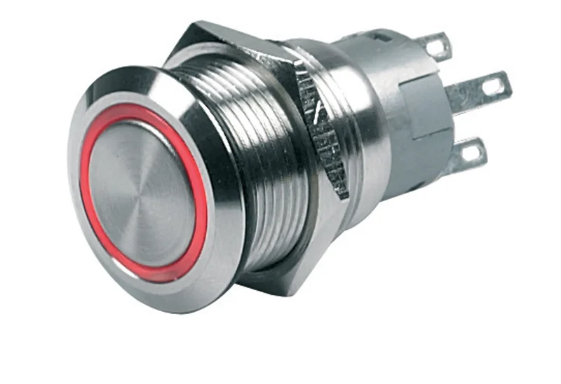 BEP Switch Push-Button On-Off 12V Red