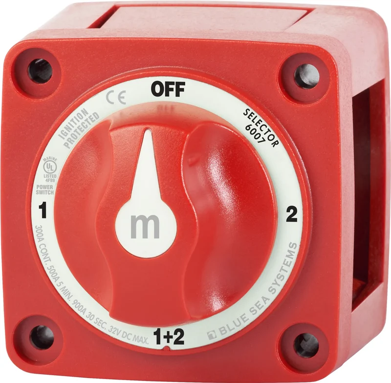 BSS Switch Battery m-Series Selector 4 Position Red
