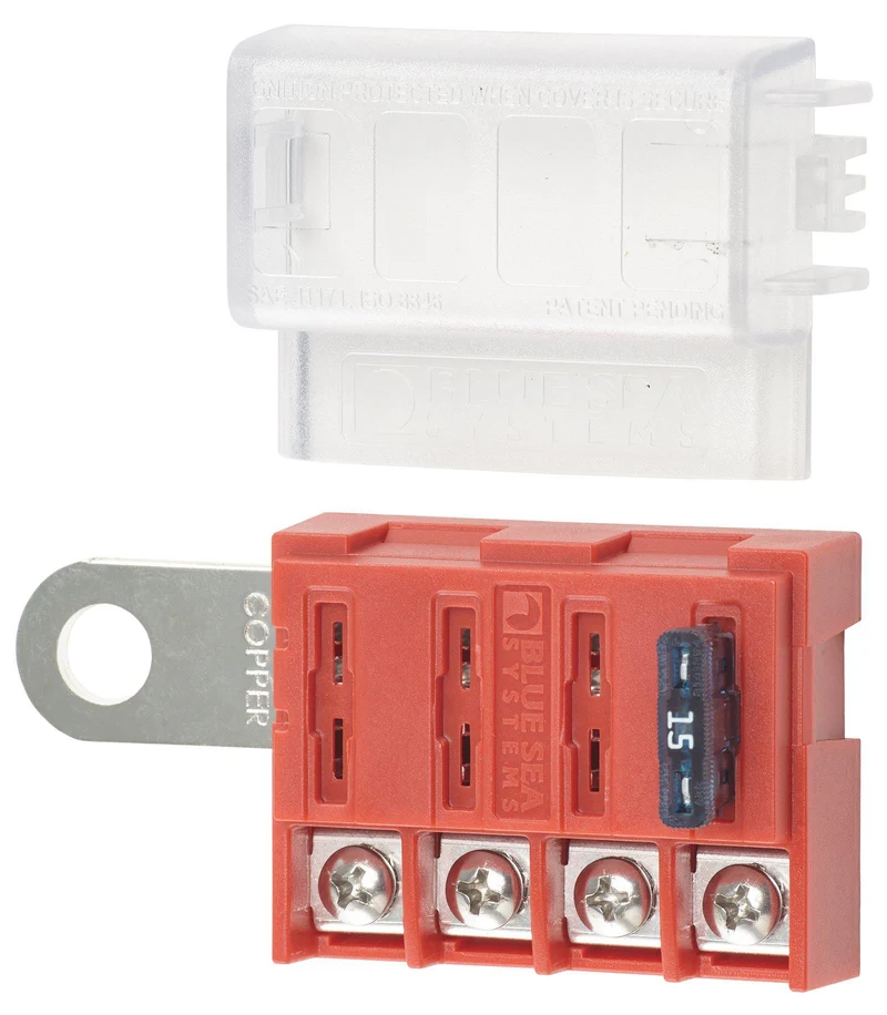 BSS Fuse Block ST-Blade 4 Circuits Bat Term