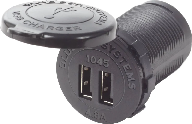 BSS 12/24VDC Dual USB Charger 4.8A Socket