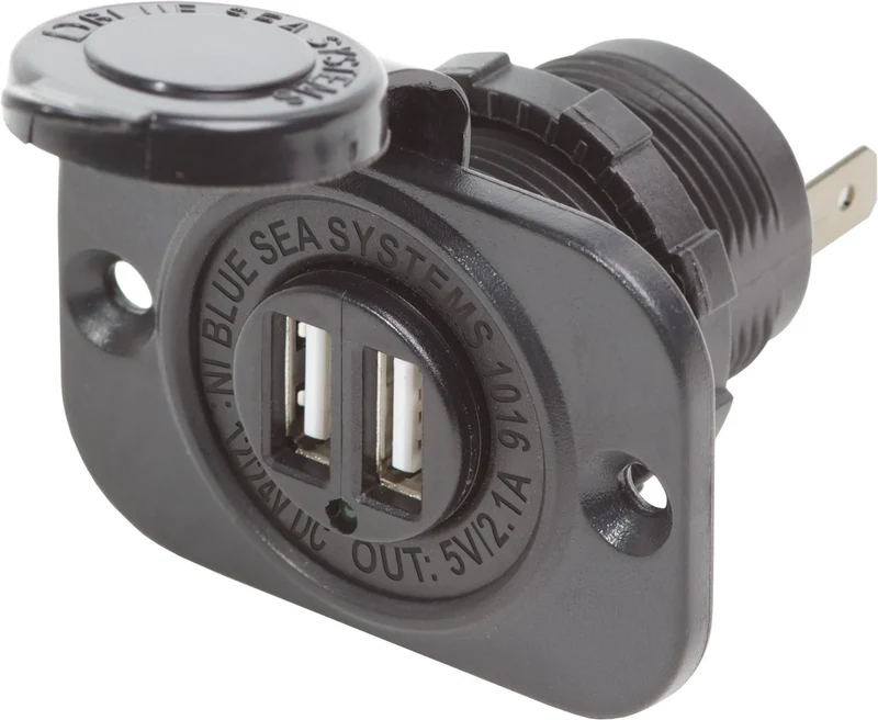 USB x2 uttag 12/24 Blue Sea 2.1A