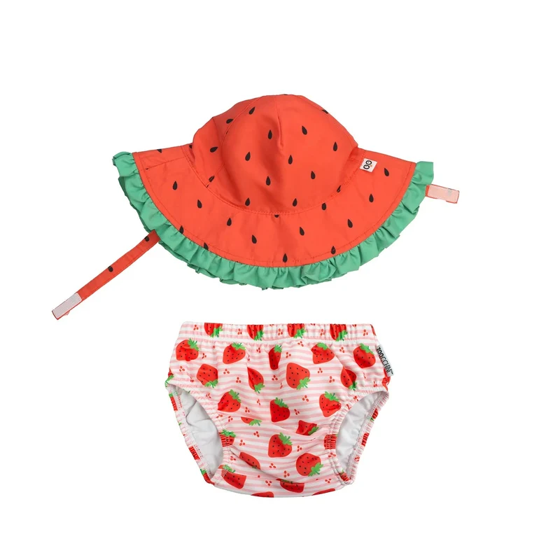 Zoocchini UPF50+ Baby Swim Diaper & Sun Hat Set