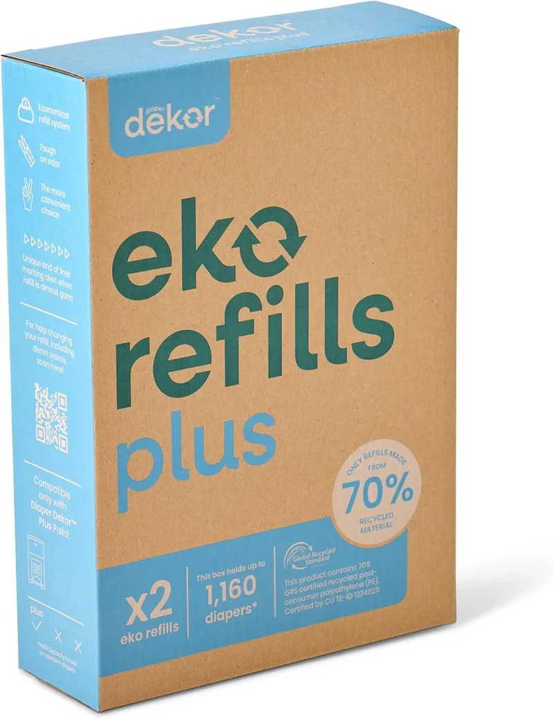 dekor Diaper Dekor Eko Plus Diaper Pail Refill- 2 pack