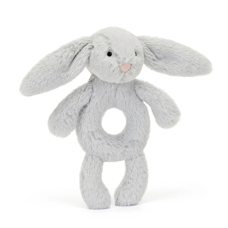 Jellycat Bashful Bunny Ring Rattle Grey