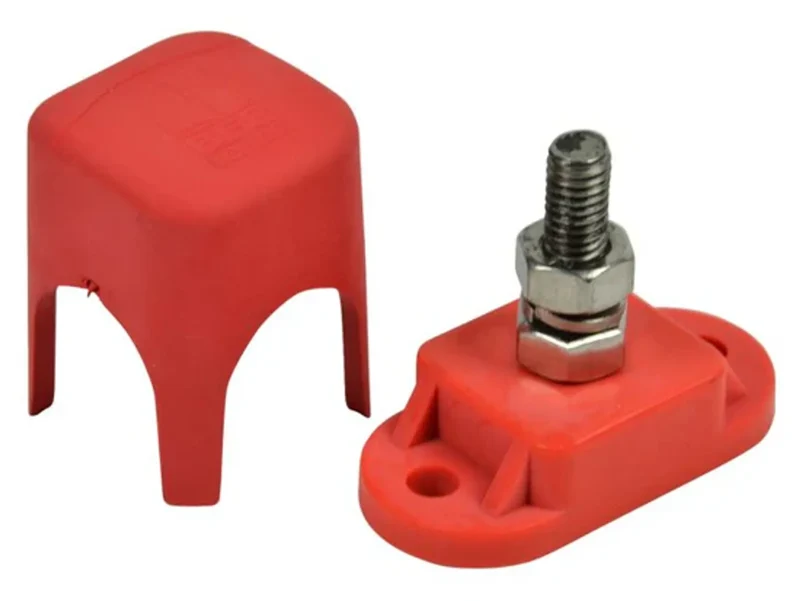 BEP Insulated Studs Single 1x6mm Positive Red With