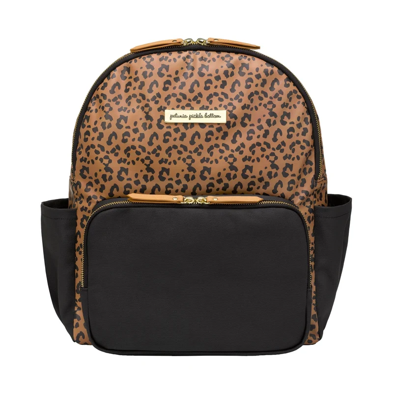 Petunia Pickle Bottom - District Backpack 5 Piece Set - Leopard Leatherette