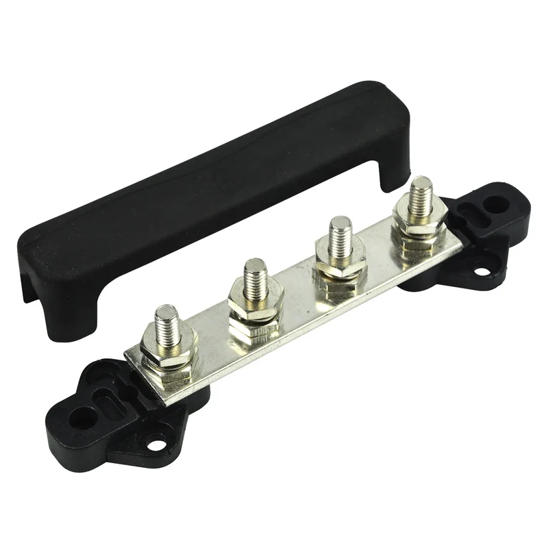 BEP Bus Bar Single 4x 6mm Input Stud 150A With Cov