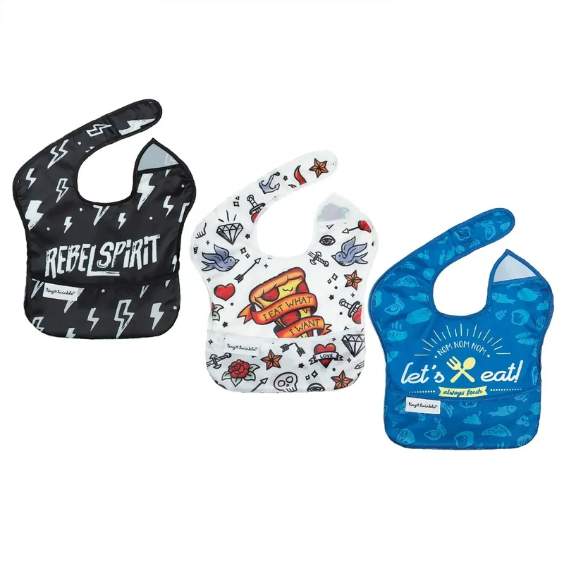 Tiny Twinkle - Mess-proof Easy Bib 3PK