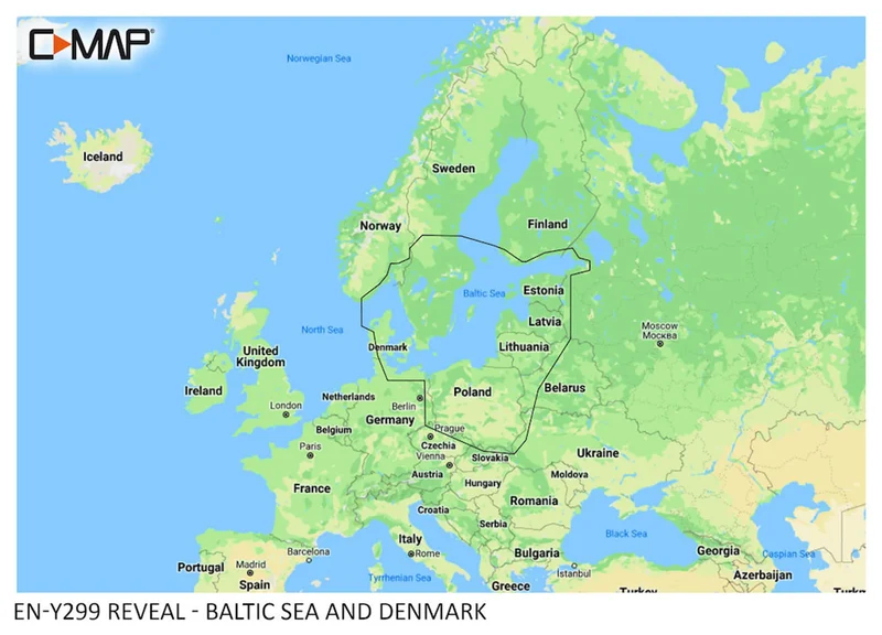 C-MAP REVEAL Östersjön & Danmark