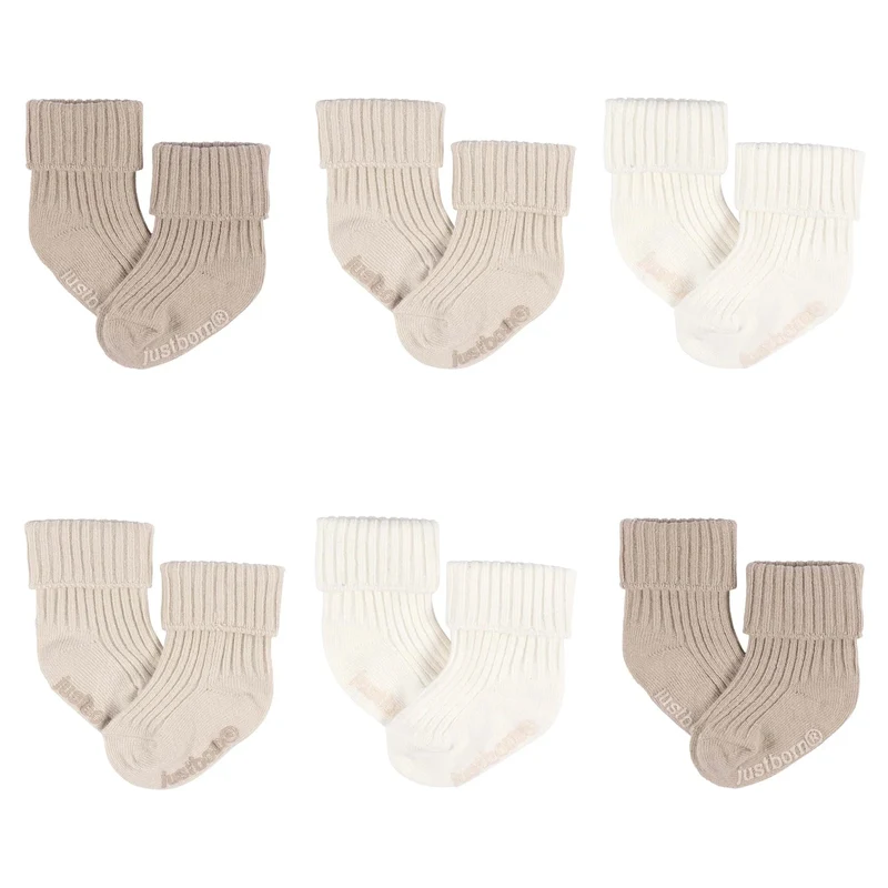 Just Born 6 pk Baby Socks