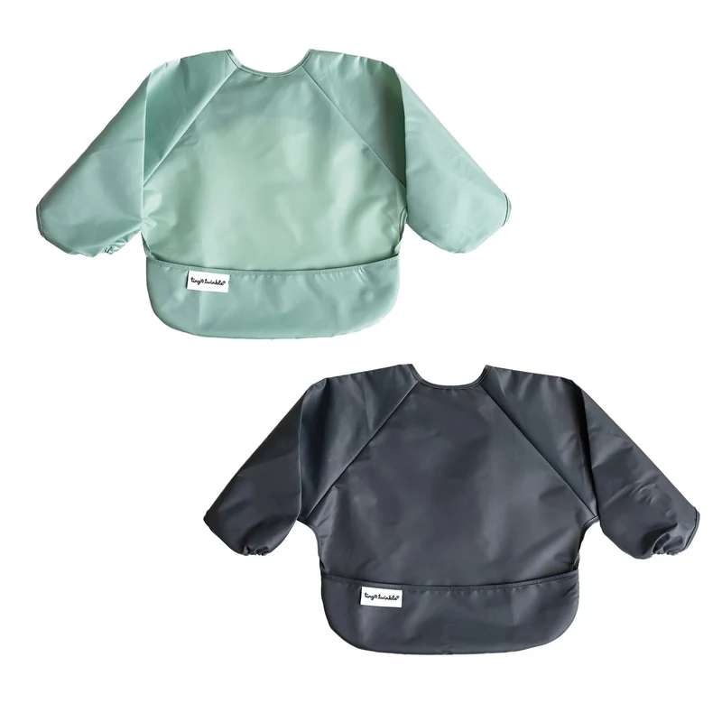 Tiny Twinkle Mess-proof Full Sleeve Bib 2 Pack - 6-24M