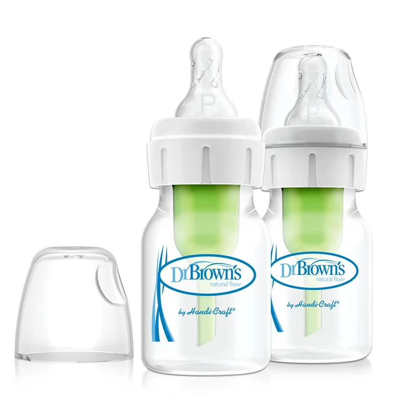 Dr. Brown’s - Natural Flow Options+ Preemie Baby Bottle, 2oz/60 ml, 2pk