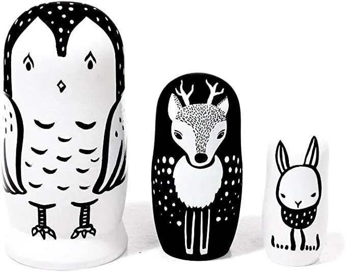 Wee Gallery - Nesting Dolls Set of 3 Woodland Creatures